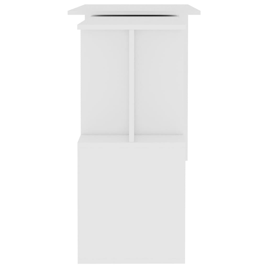 Kulmapöytä valkoinen 200x50x76 cm - Sisustajankoti.fi