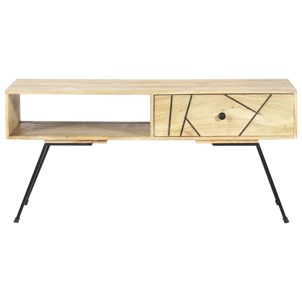 Sohvapöytä 95x50x42 cm täysi mangopuu - Sisustajankoti.fi