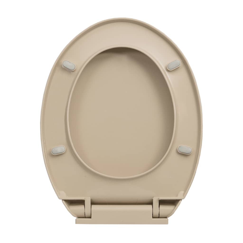 WC-istuin pehmeästi sulkeutuva beige soikea - Sisustajankoti.fi