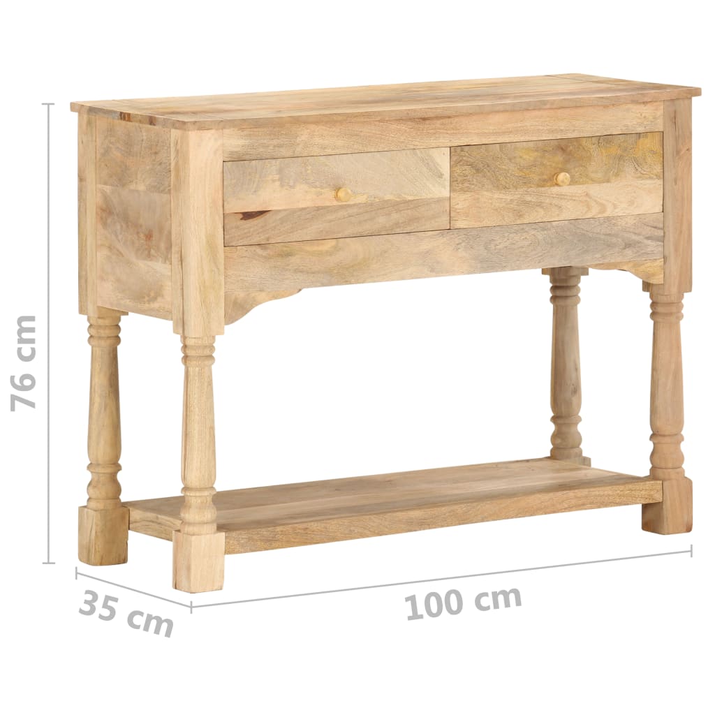 Konsolipöytä 100x35x76 cm täysi mangopuu - Sisustajankoti.fi
