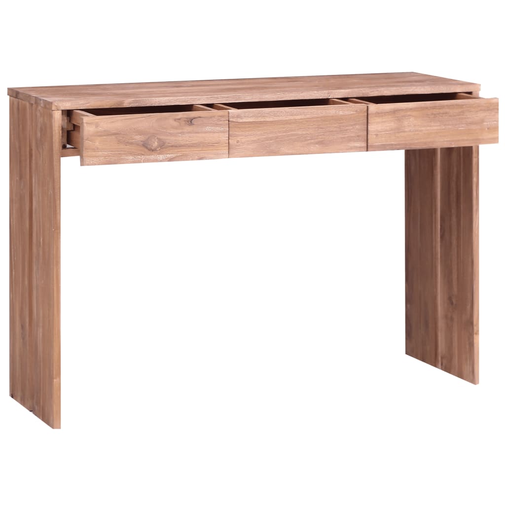 Konsolipöytä 110x35x75 cm täysi tiikki - Sisustajankoti.fi