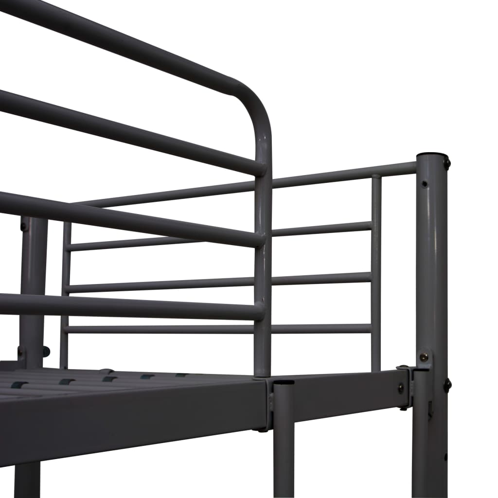 Kerrossänky pöydän rungolla musta metalli 90x200 cm - Sisustajankoti.fi