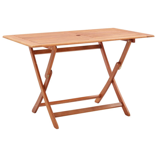 Kokoontaitettava puutarhapöytä 120x70x75 cm täysi eukalyptuspuu - Sisustajankoti.fi
