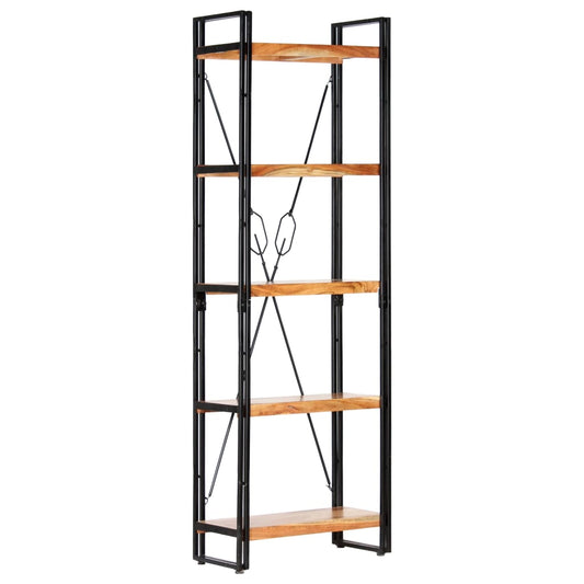 5-tasoinen kirjahylly 60x30x180 cm täysi akaasiapuu - Sisustajankoti.fi