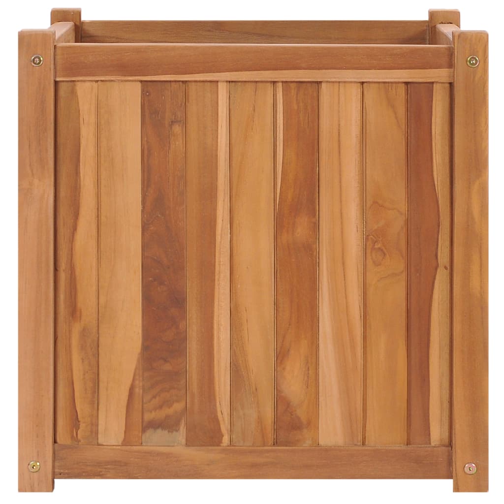 Korotettu kukkalaatikko 50x50x50 cm täysi tiikki - Sisustajankoti.fi