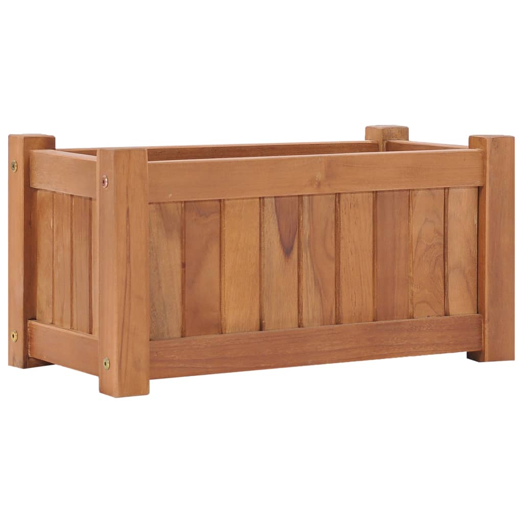 Korotettu kukkalaatikko 50x25x25 cm täysi tiikki - Sisustajankoti.fi