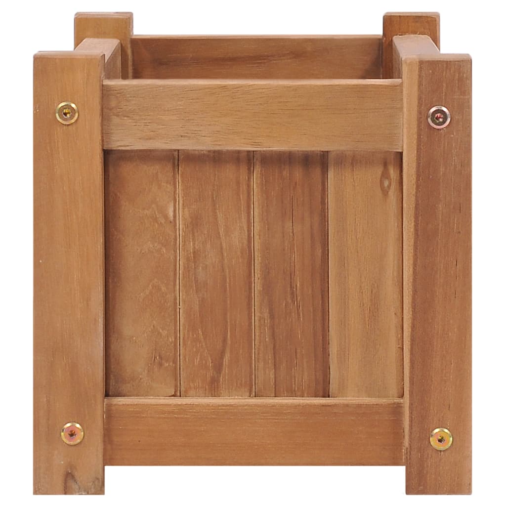 Korotettu kukkalaatikko 50x25x25 cm täysi tiikki - Sisustajankoti.fi