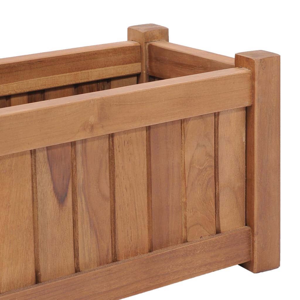 Korotettu kukkalaatikko 50x25x25 cm täysi tiikki - Sisustajankoti.fi