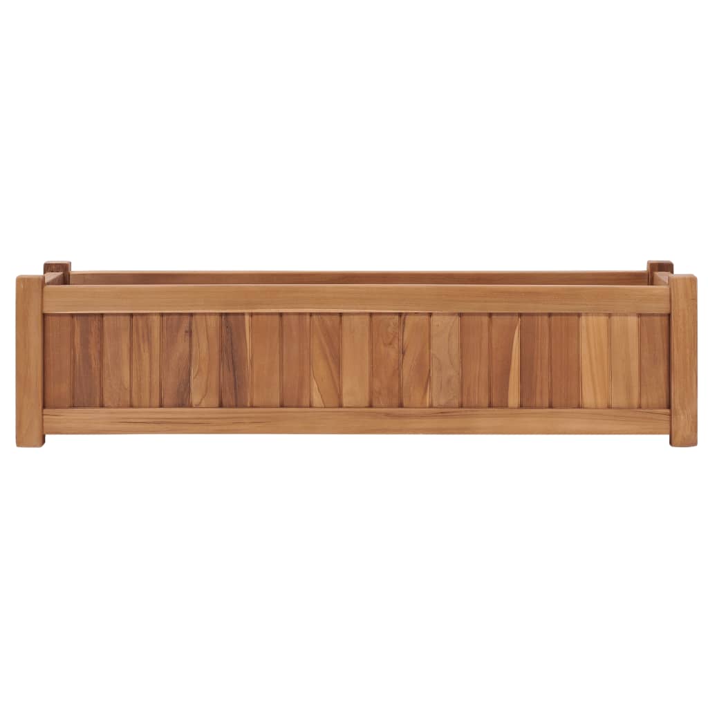 Korotettu kukkalaatikko 100x30x25 cm täysi tiikki - Sisustajankoti.fi