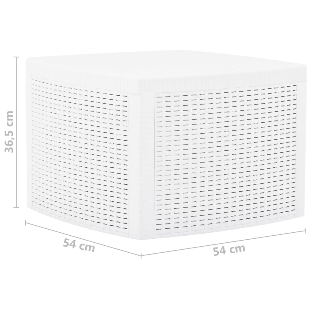 Sivupöytä valkoinen 54x54x36,5 cm muovi - Sisustajankoti.fi