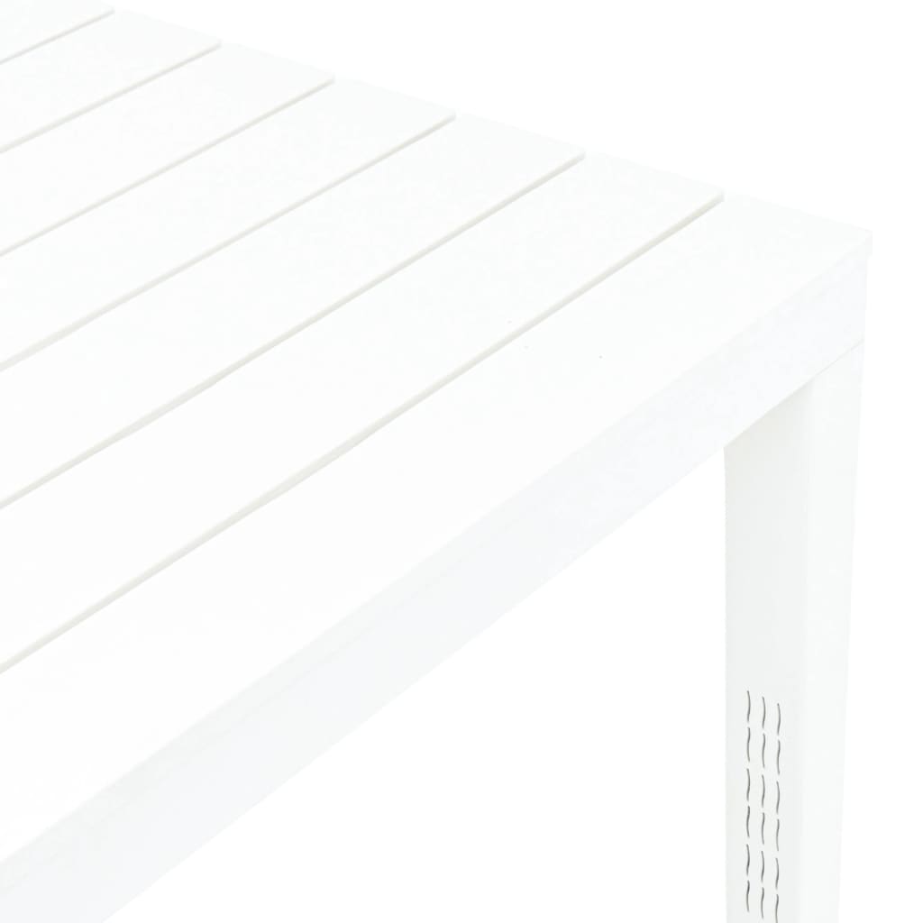 Puutarhapöytä valkoinen 78x78x72 cm muovi - Sisustajankoti.fi