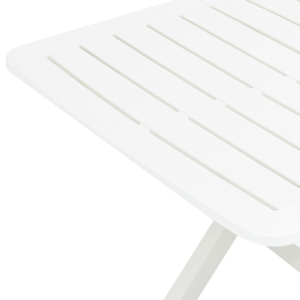 Kokoontaittuva puutarhapöytä valkoinen 79x72x70 cm muovi - Sisustajankoti.fi