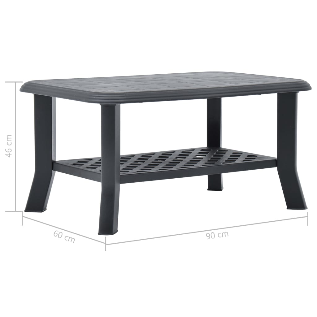 Sohvapöytä antrasiitti 90x60x46 cm muovi - Sisustajankoti.fi