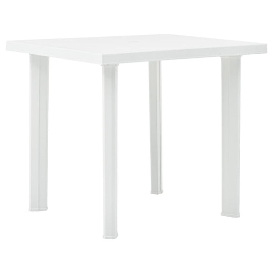 Puutarhapöytä valkoinen 80x75x72 cm muovi - Sisustajankoti.fi