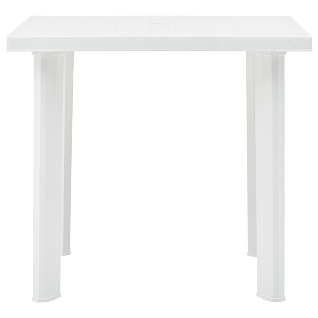 Puutarhapöytä valkoinen 80x75x72 cm muovi - Sisustajankoti.fi