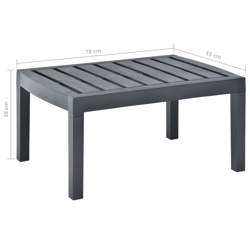 Ulkopöytä antrasiitti 78x55x38 cm muovi - Sisustajankoti.fi