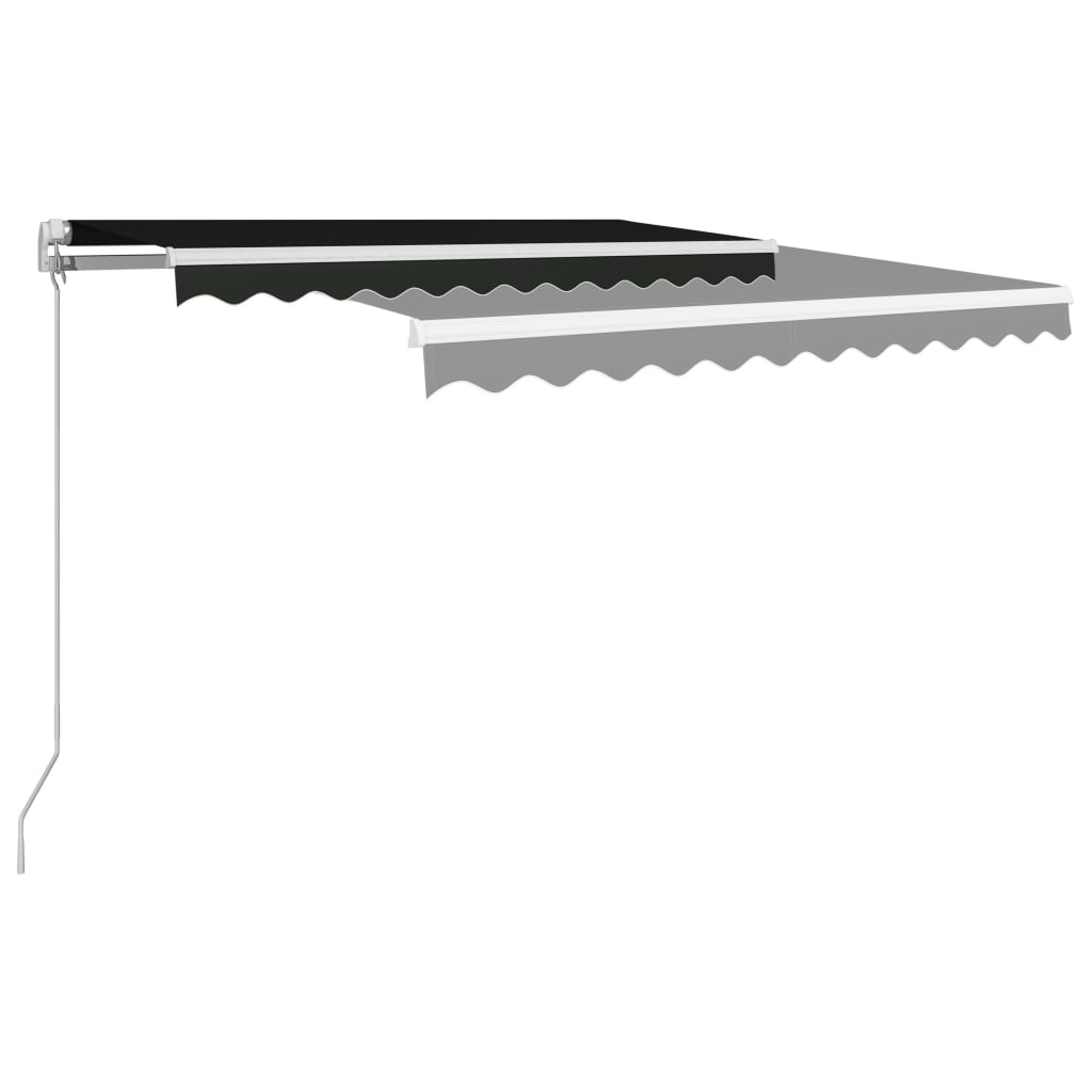 Manuaalisesti sisäänkelattava markiisi 300x250 cm antrasiitti - Sisustajankoti.fi