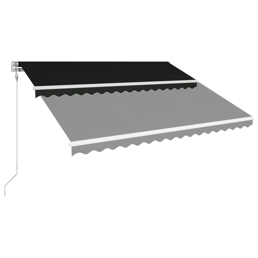 Automaattisesti sisäänkelattava markiisi 450x300 cm antrasiitti - Sisustajankoti.fi