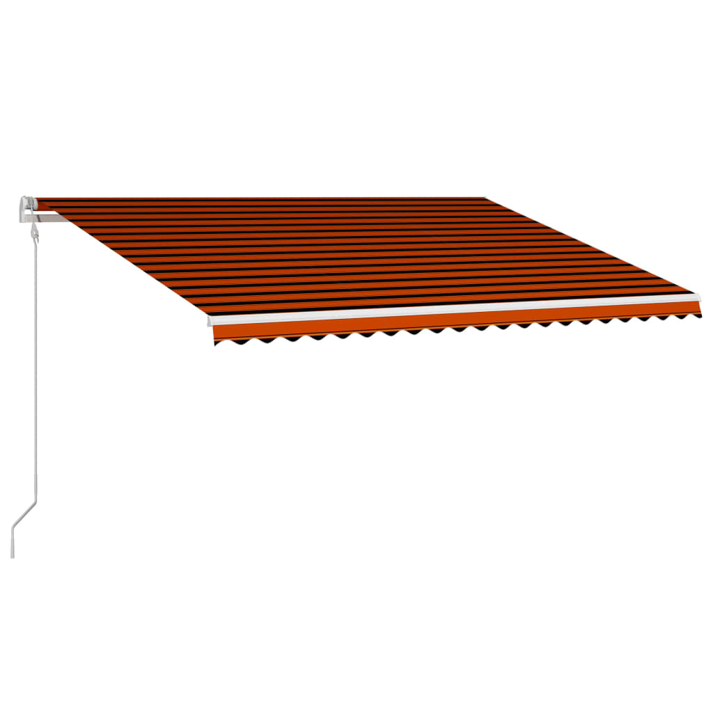Automaattisesti sisäänkelattava markiisi 500x300cm orans./rusk. - Sisustajankoti.fi
