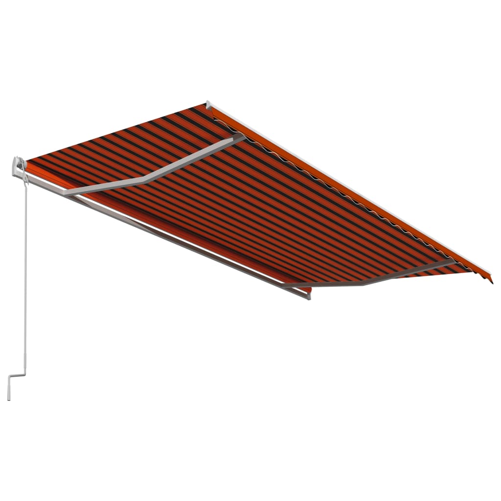 Automaattisesti sisäänkelattava markiisi 500x300cm orans./rusk. - Sisustajankoti.fi