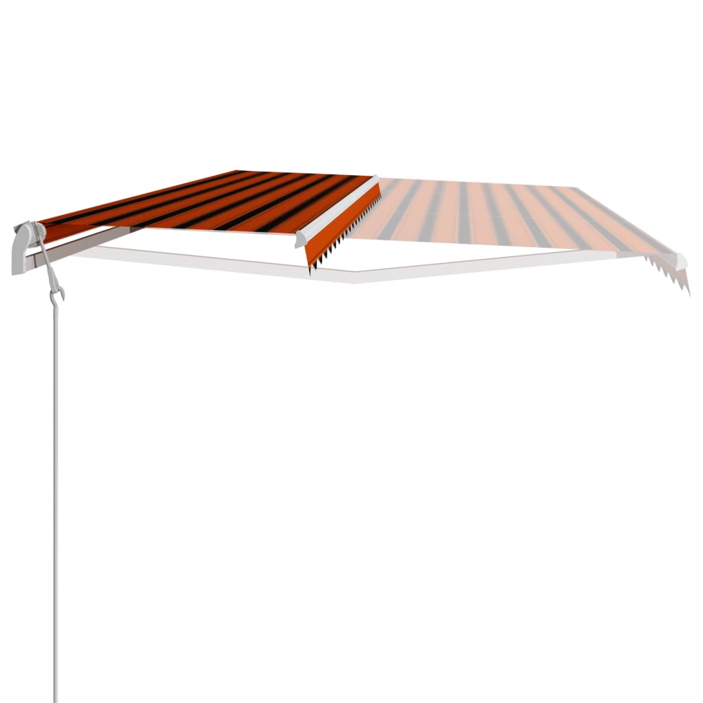 Automaattisesti sisäänkelattava markiisi 500x300cm orans./rusk. - Sisustajankoti.fi