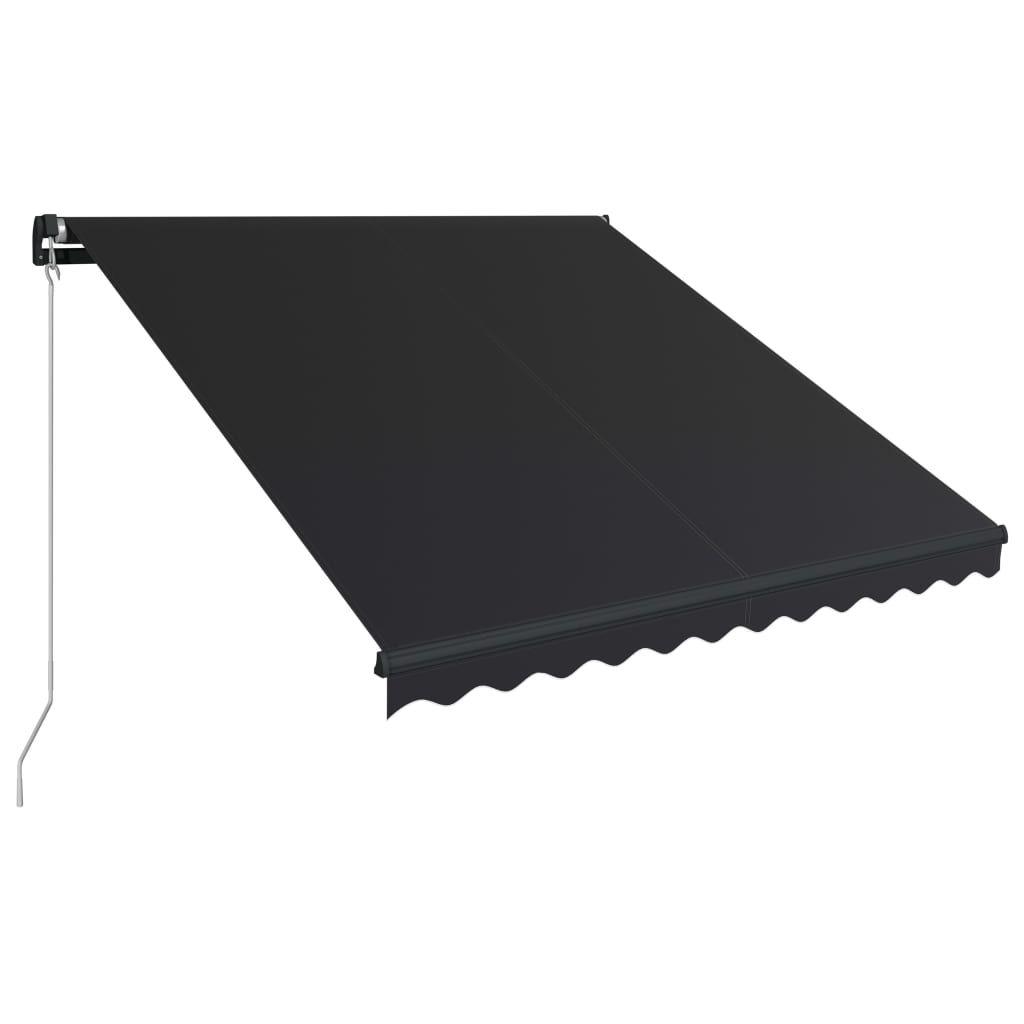 Manuaalisesti sisäänkelattava markiisi 350x250 cm antrasiitti - Sisustajankoti.fi