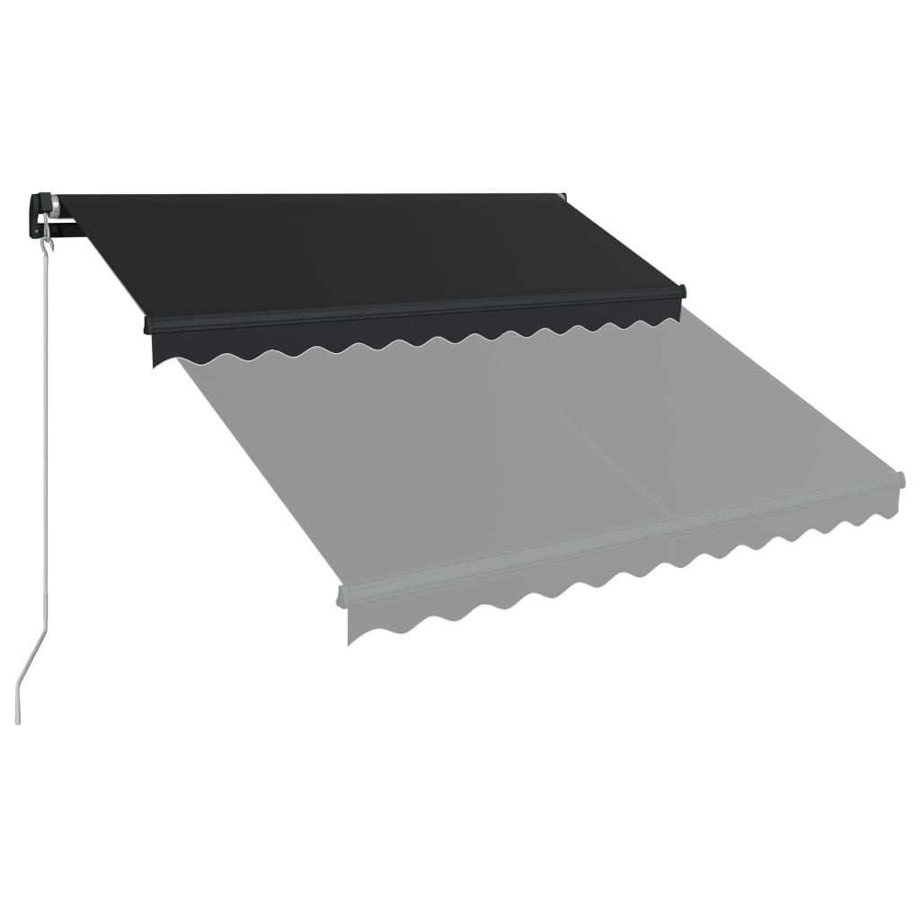 Manuaalisesti sisäänkelattava markiisi 350x250 cm antrasiitti - Sisustajankoti.fi