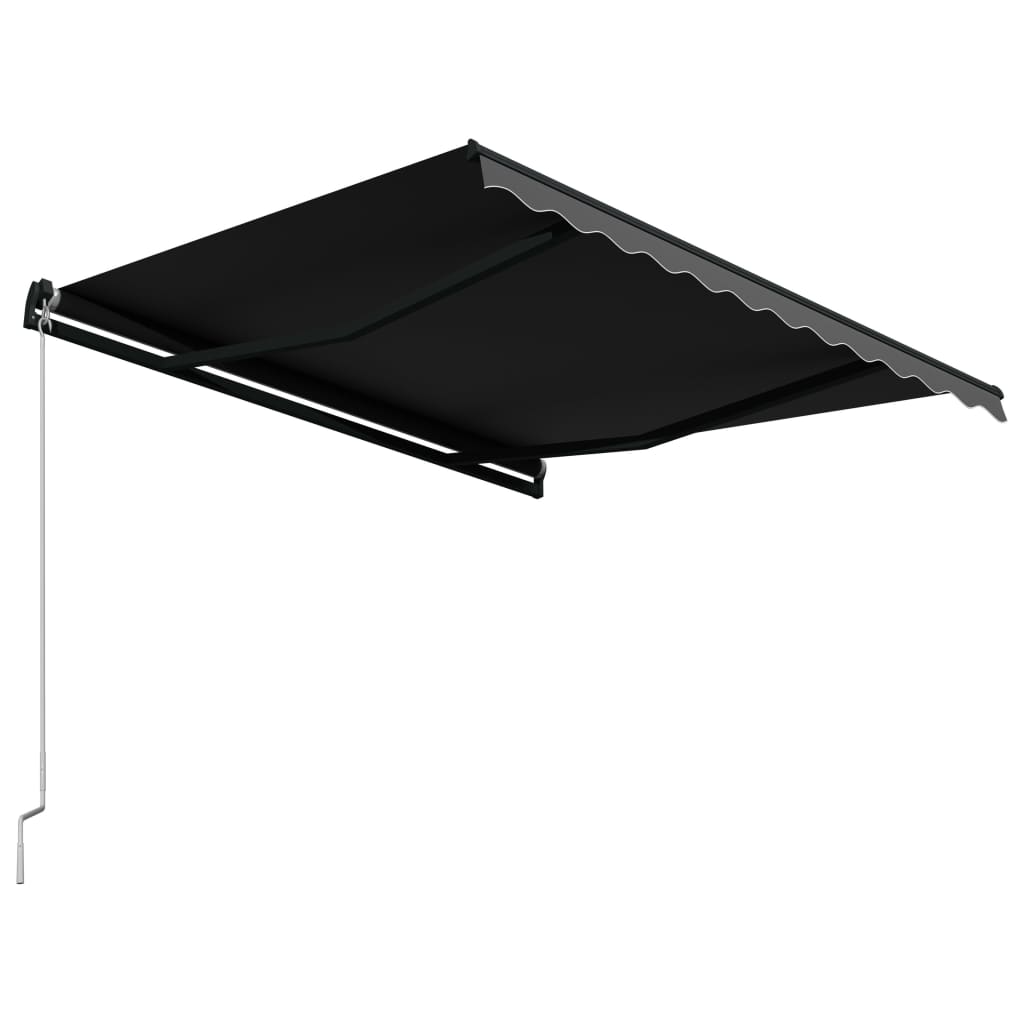 Manuaalisesti sisäänkelattava markiisi 350x250 cm antrasiitti - Sisustajankoti.fi