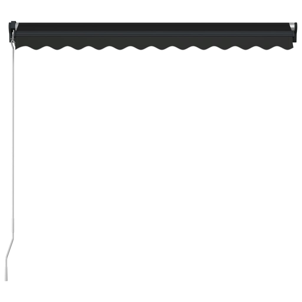 Manuaalisesti kelattava markiisi LEDillä 350x250 cm antrasiitti - Sisustajankoti.fi