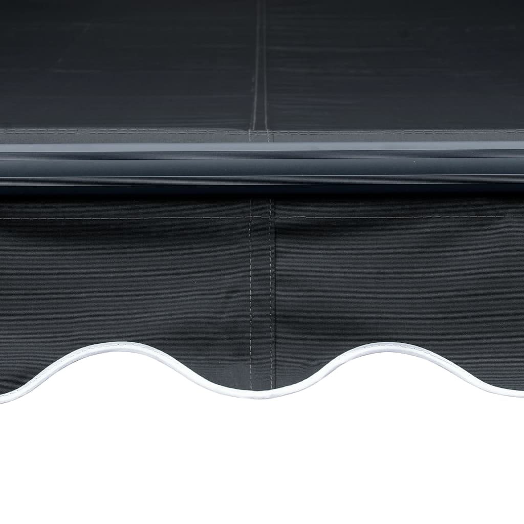 Manuaalisesti kelattava markiisi LEDillä 350x250 cm antrasiitti - Sisustajankoti.fi