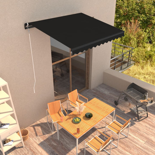 Automaattisesti sisäänkelattava markiisi 300x250 cm antrasiitti - Sisustajankoti.fi