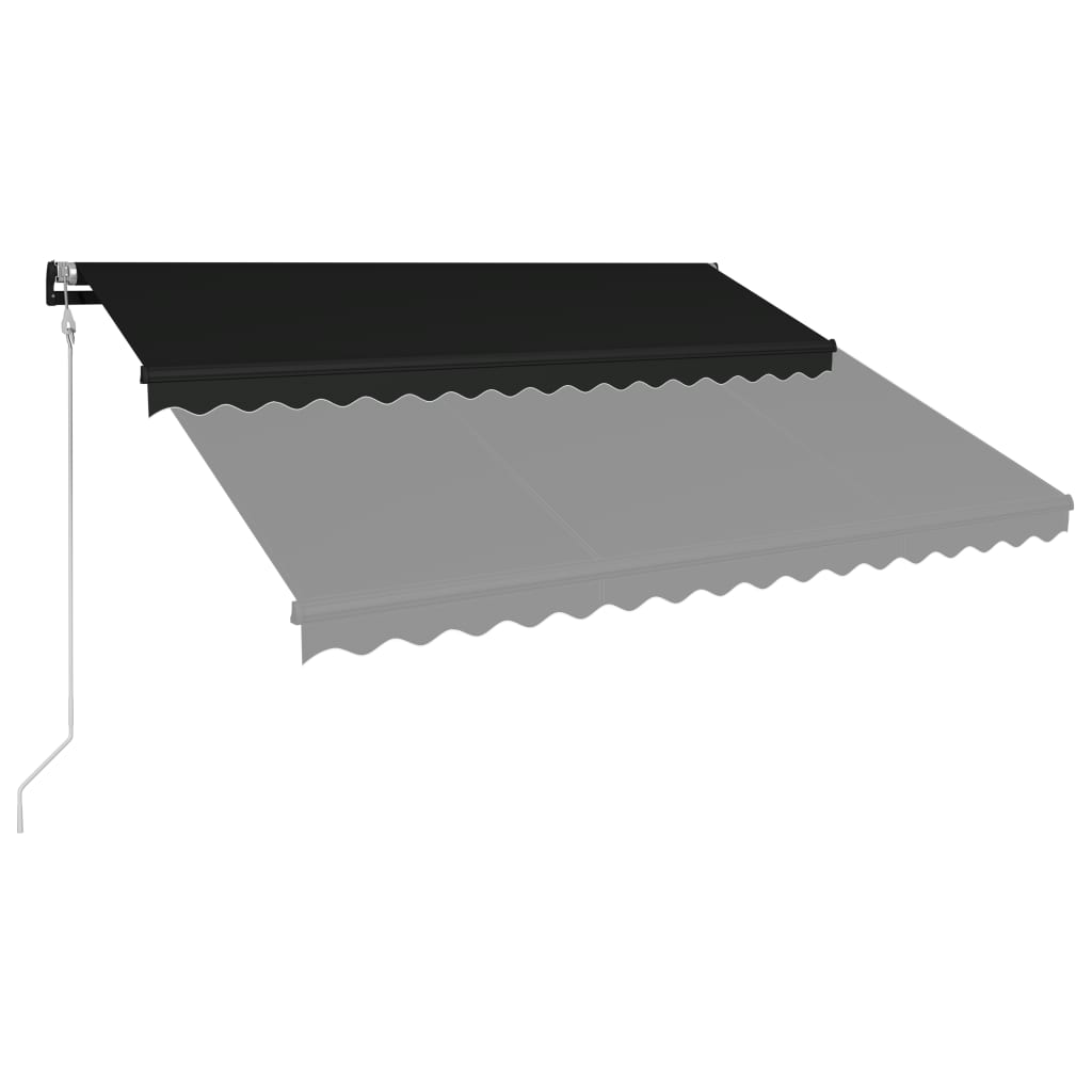 Automaattisesti sisäänkelattava markiisi 450x300 cm antrasiitti - Sisustajankoti.fi