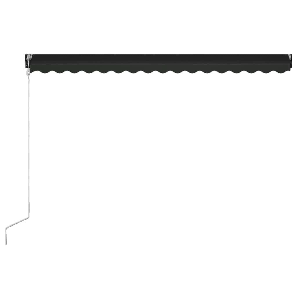 Automaattisesti sisäänkelattava markiisi 450x300 cm antrasiitti - Sisustajankoti.fi