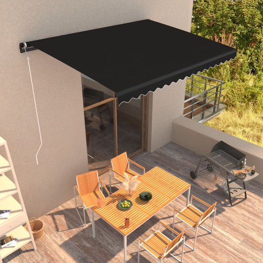 Automaattisesti sisäänkelattava markiisi 450x300 cm antrasiitti - Sisustajankoti.fi