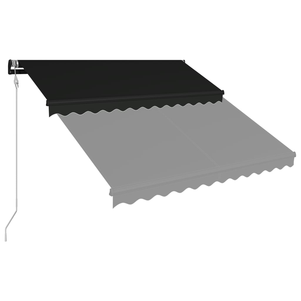 Sisäänkelattava markiisi tuulisensori/LED 350x250cm antrasiitti - Sisustajankoti.fi