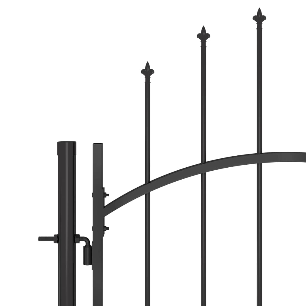 Puutarhaportti teräs 1x2,2 m musta - Sisustajankoti.fi