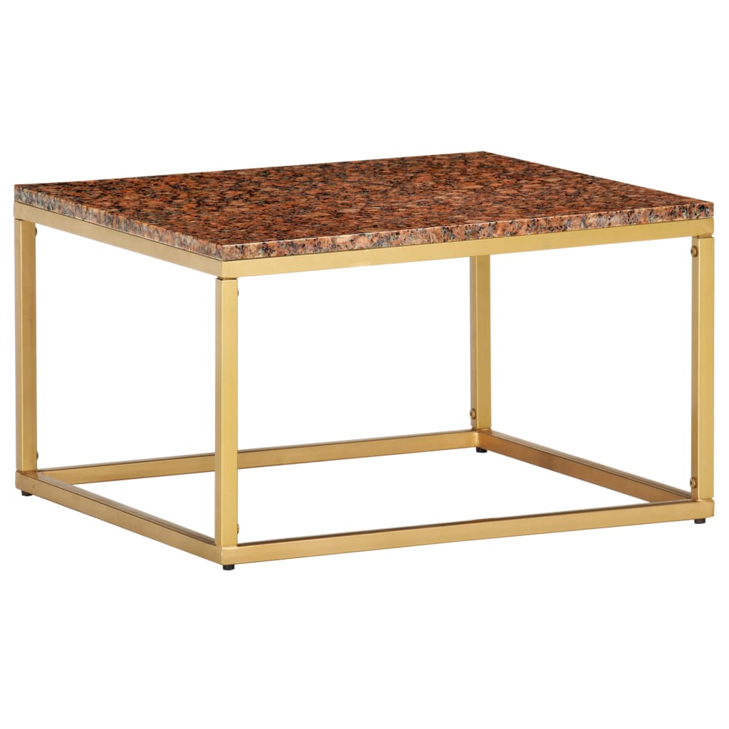 Sohvapöytä punainen 60x60x35 cm aito kivi marmorikuviolla - Sisustajankoti.fi