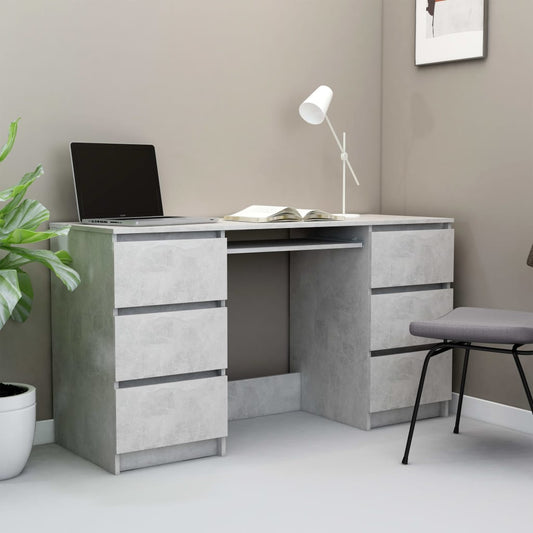 Kirjoituspöytä betoninharmaa 140x50x77 cm - Sisustajankoti.fi