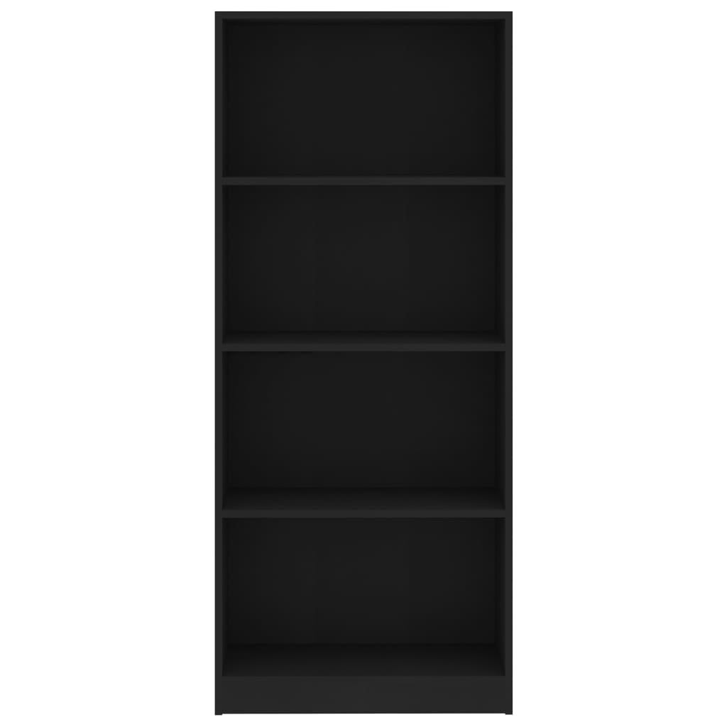 4-tasoinen kirjahylly musta 60x24x142 cm - Sisustajankoti.fi