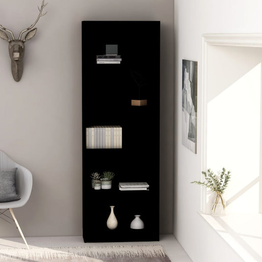 5-tasoinen kirjahylly musta 60x24x175 cm - Sisustajankoti.fi