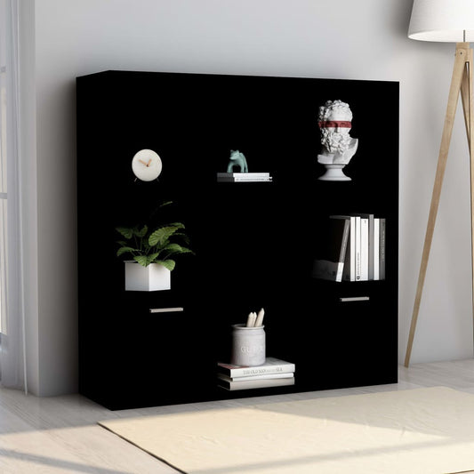Kirjahylly musta 98x30x98 cm - Sisustajankoti.fi