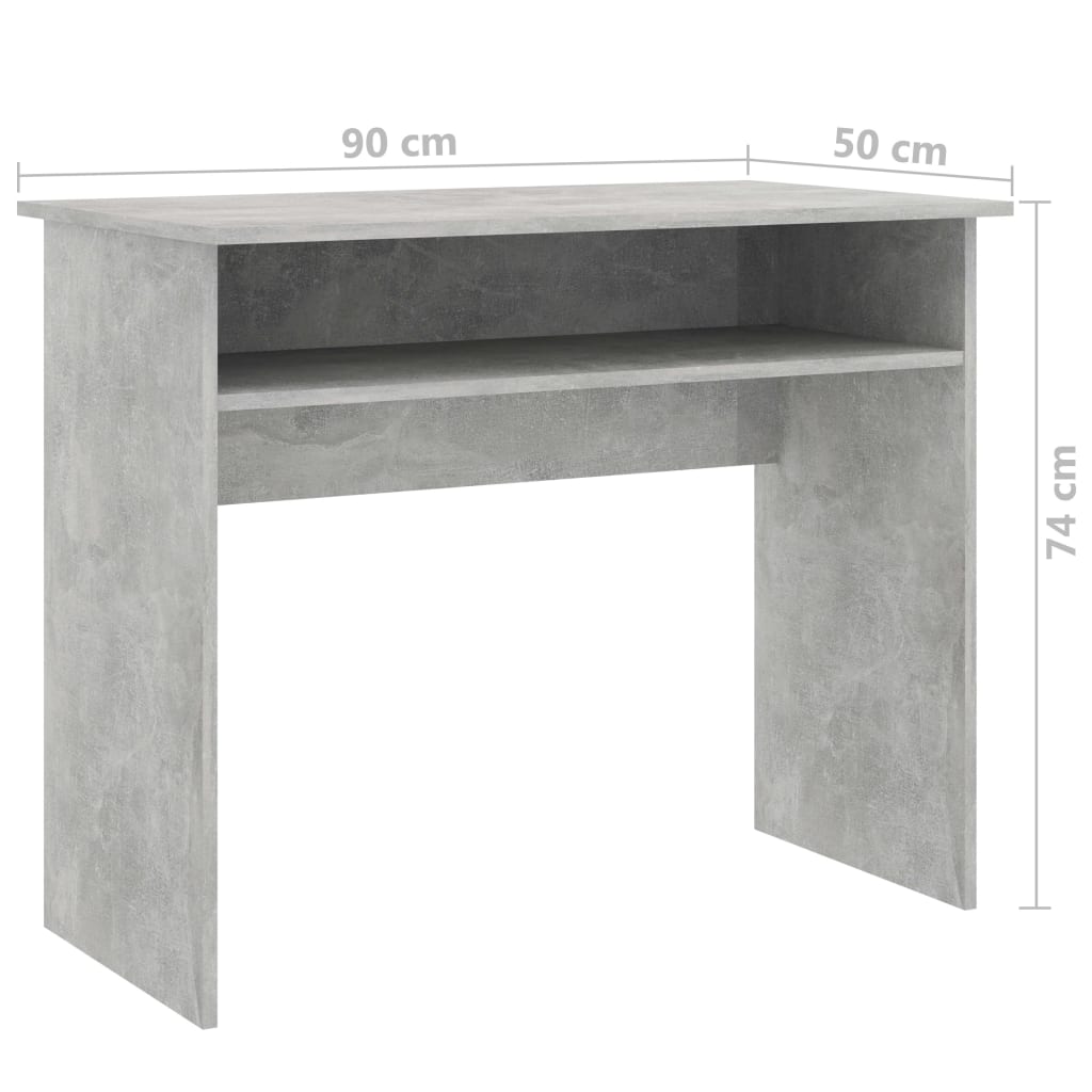 Työpöytä betoninharmaa 90x50x74 cm - Sisustajankoti.fi