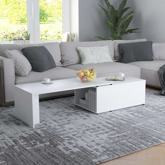 Sohvapöytä valkoinen 150x50x35 cm - Sisustajankoti.fi