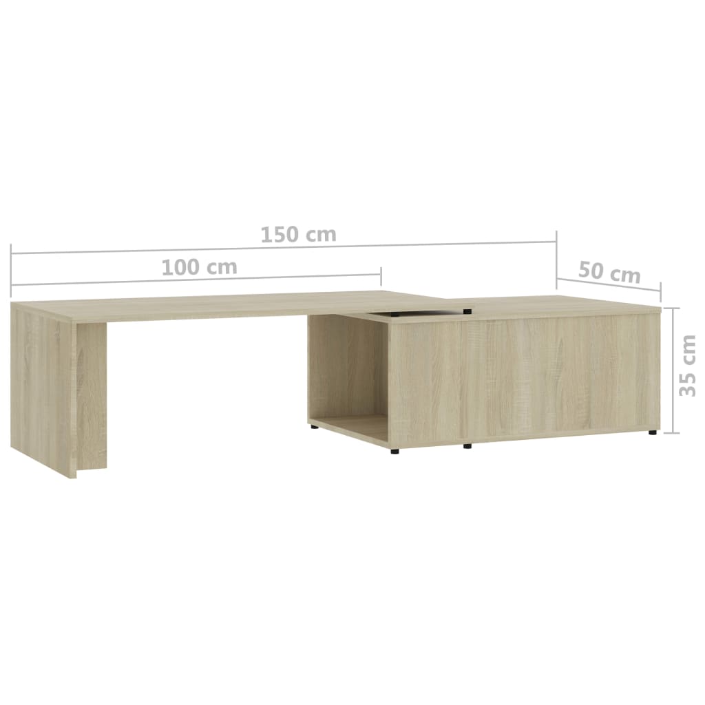 Sohvapöytä tammi 150x50x35 cm - Sisustajankoti.fi
