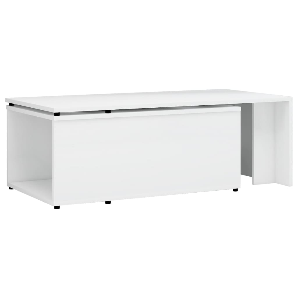 Sohvapöytä korkeakiilto valkoinen 150x50x35 cm - Sisustajankoti.fi