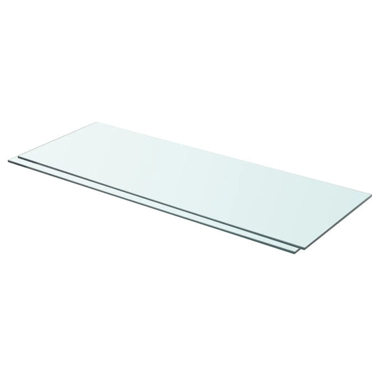 Hyllyt 2 kpl kirkas lasi 80x30 cm - Sisustajankoti.fi