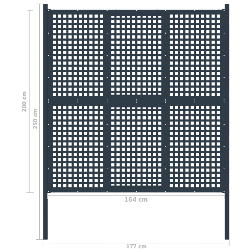 Aitaportti antrasiitti 177x250 cm teräs - Sisustajankoti.fi