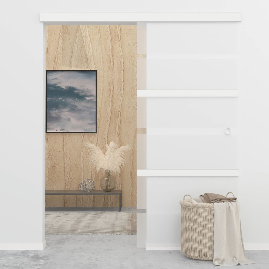 Liukuovi ESG-lasi ja alumiini 90x205 cm hopea - Sisustajankoti.fi