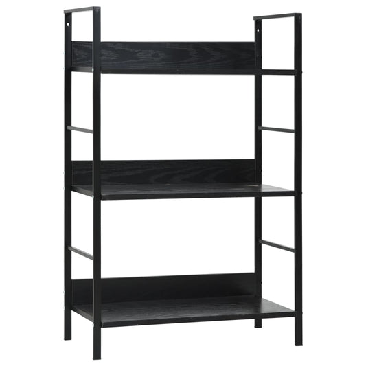 3-tasoinen kirjahylly musta 60x27,6x90,5 cm - Sisustajankoti.fi