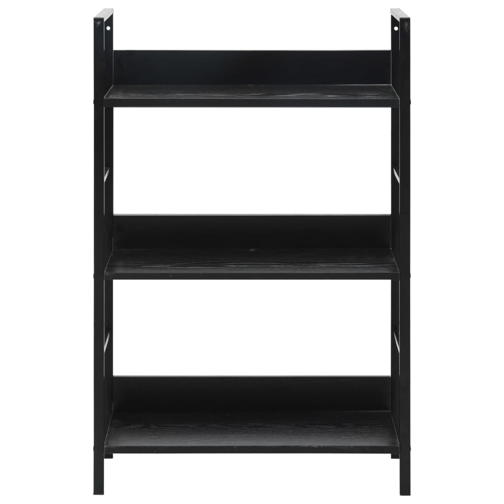 3-tasoinen kirjahylly musta 60x27,6x90,5 cm - Sisustajankoti.fi